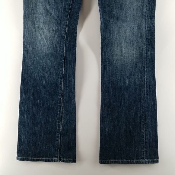 Guess Jeans Womens Size 29/32 Rear Button Pockets Boot Cut Blue Denim Low Rise - Picture 3 of 9
